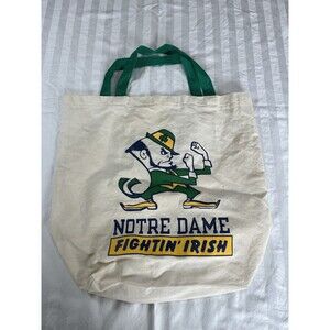 VTG Notre Dame Football Fighting Irish Authentic Tote Bag White Logo NCAA